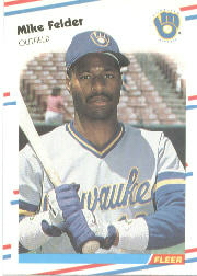 1988 Fleer Baseball Cards      164     Mike Felder